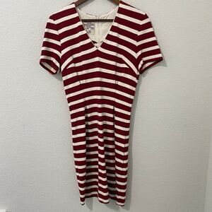 Baum Und Pferdgarten Dress Womens Size S Red and White Striped Short Sleeve*